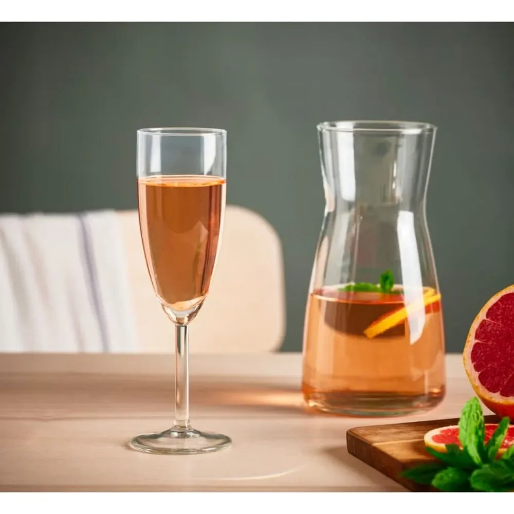 Champagne flute clear glass, 5 oz/15 cl 18 pieces